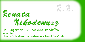 renata nikodemusz business card